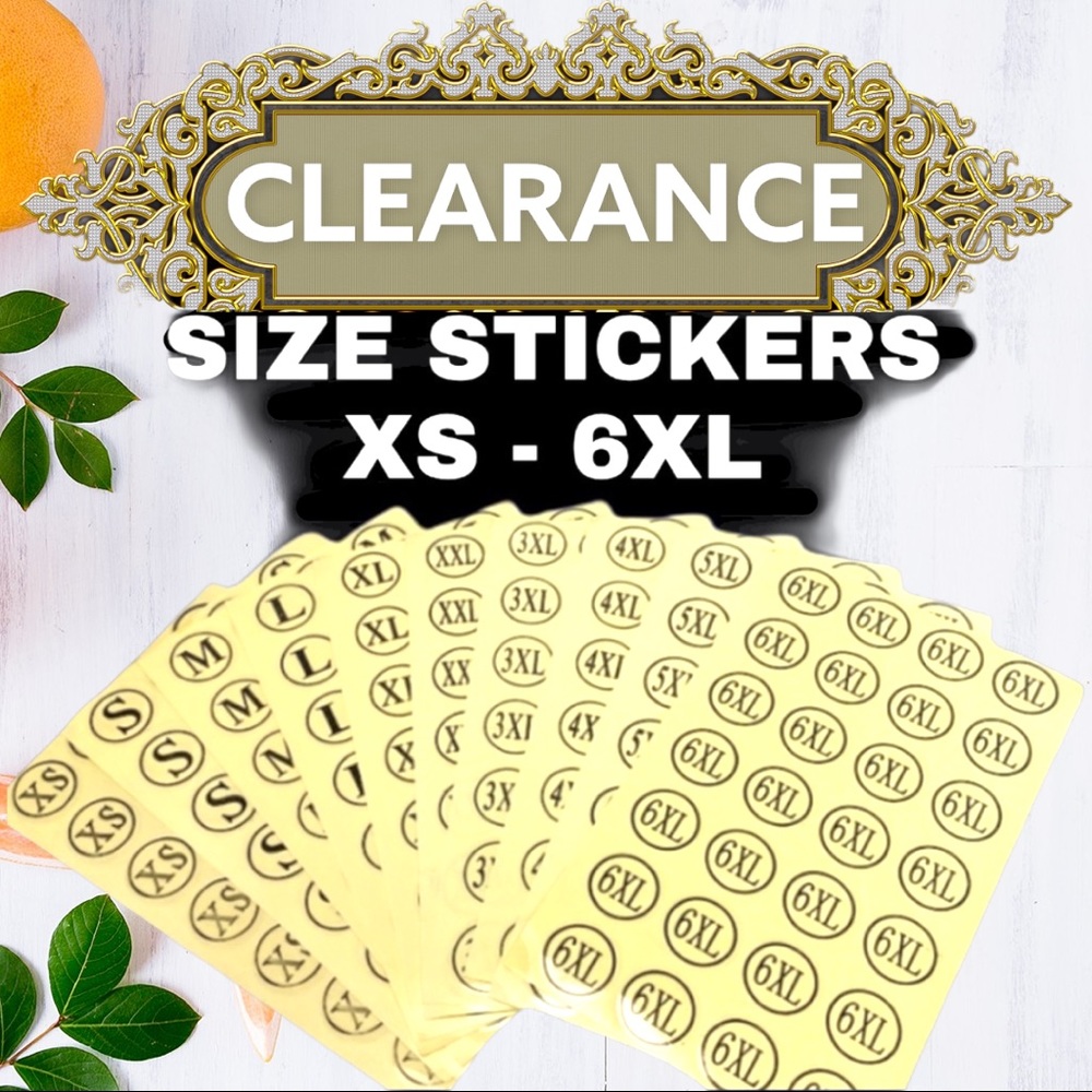 Transparent 1” Size Stickers XS-6XL CLEARANCE - Picture 2 of 4